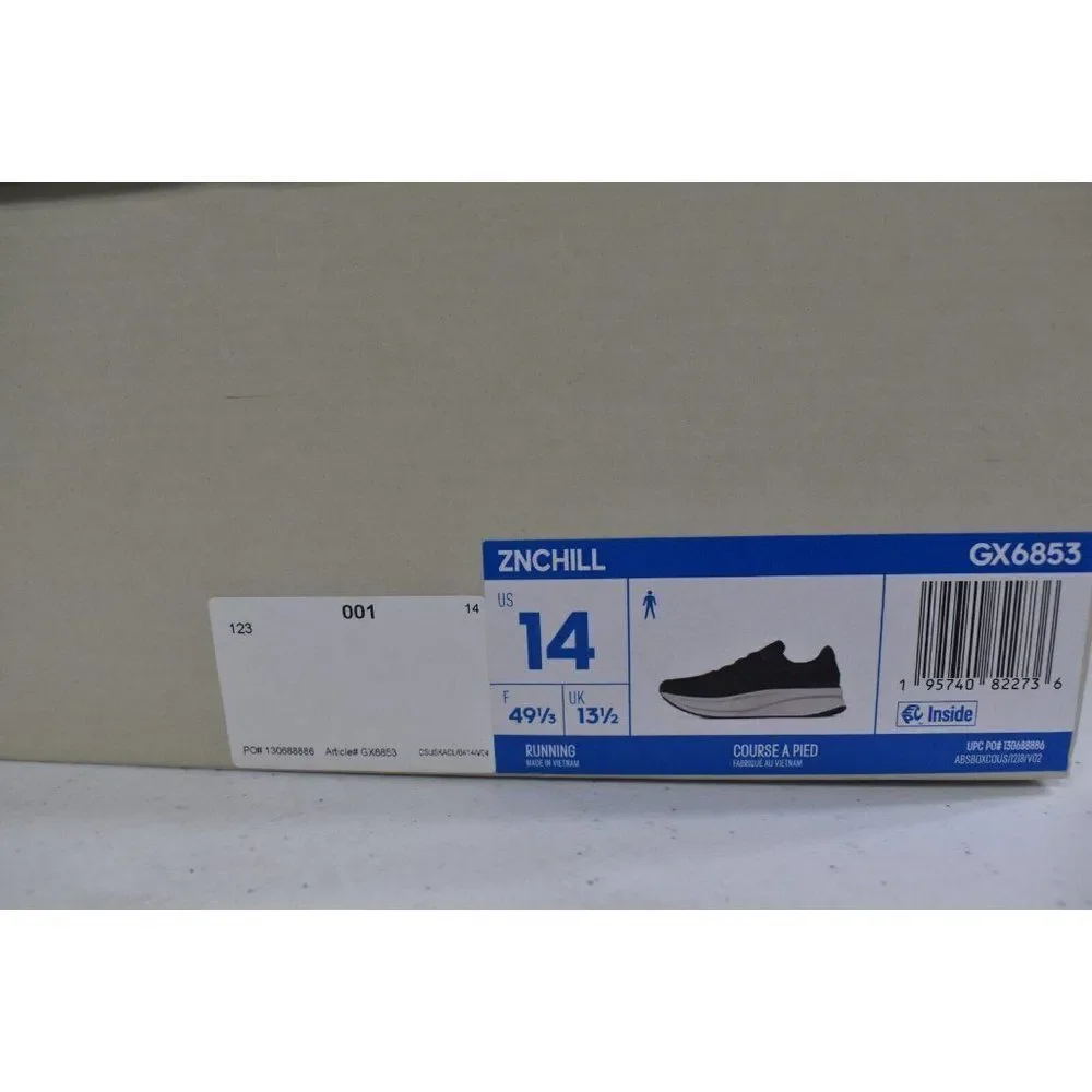 Adidas‎ Mens Size 14 ZNCHILL LightMotion Black White Running Shoes Sneakers